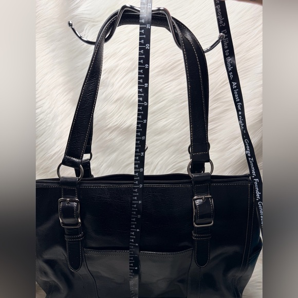 Fossil Black Genuine Leather Laptop Bag - Picture 12 of 12